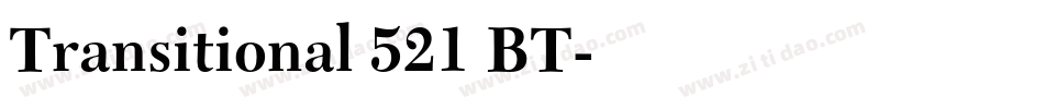Transitional 521 BT字体转换